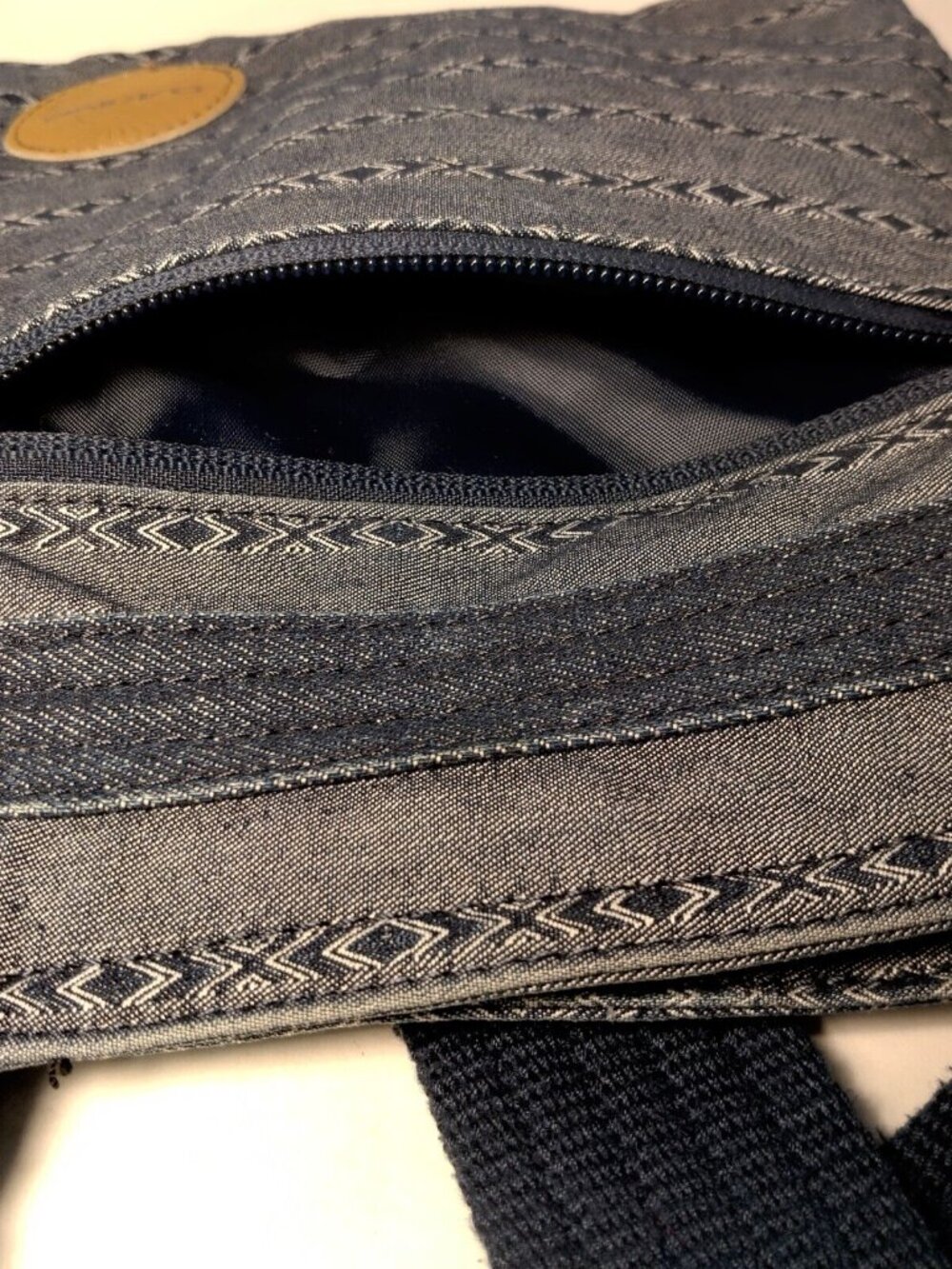 Dakine Crossbody Purse Southwest Blue Chambray Shoulder Bag 8x9.5" - Picture 15 of 15
